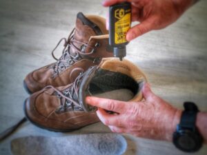 Talkumpulver til brug i din støvle 