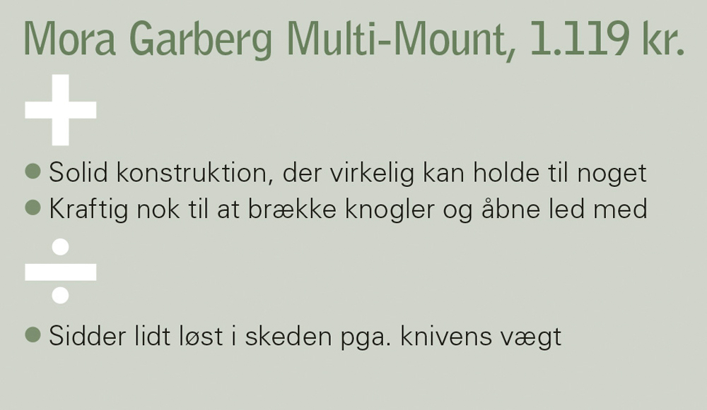 Mora Garberg-kniven er en solid konstruktion, der virkelig kan holde til noget.